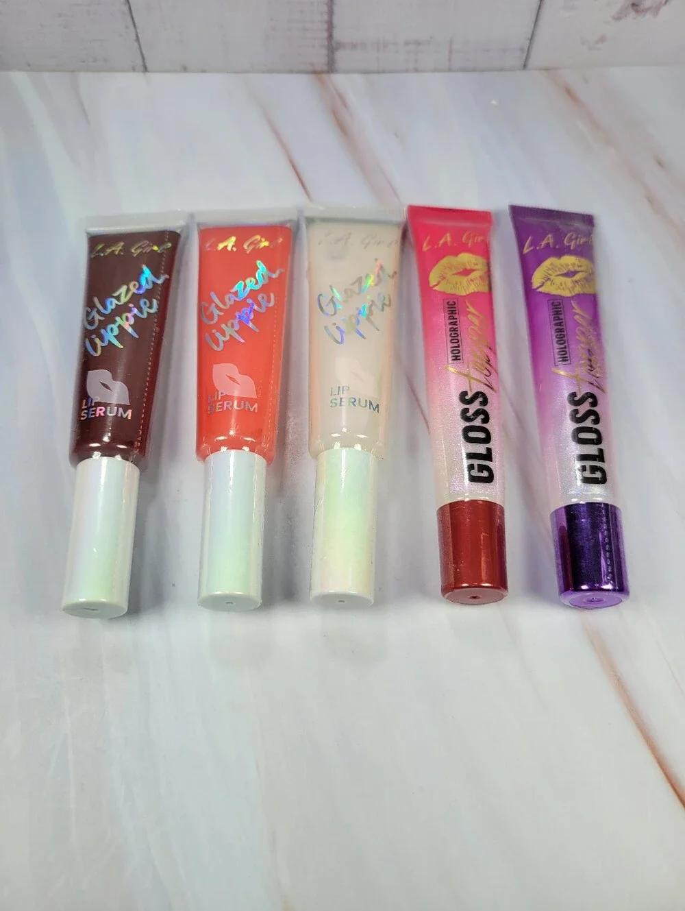 L.A. Girl Glazed Lippie Lip Serum & Holographic Gloss Topper Bundle NEW!